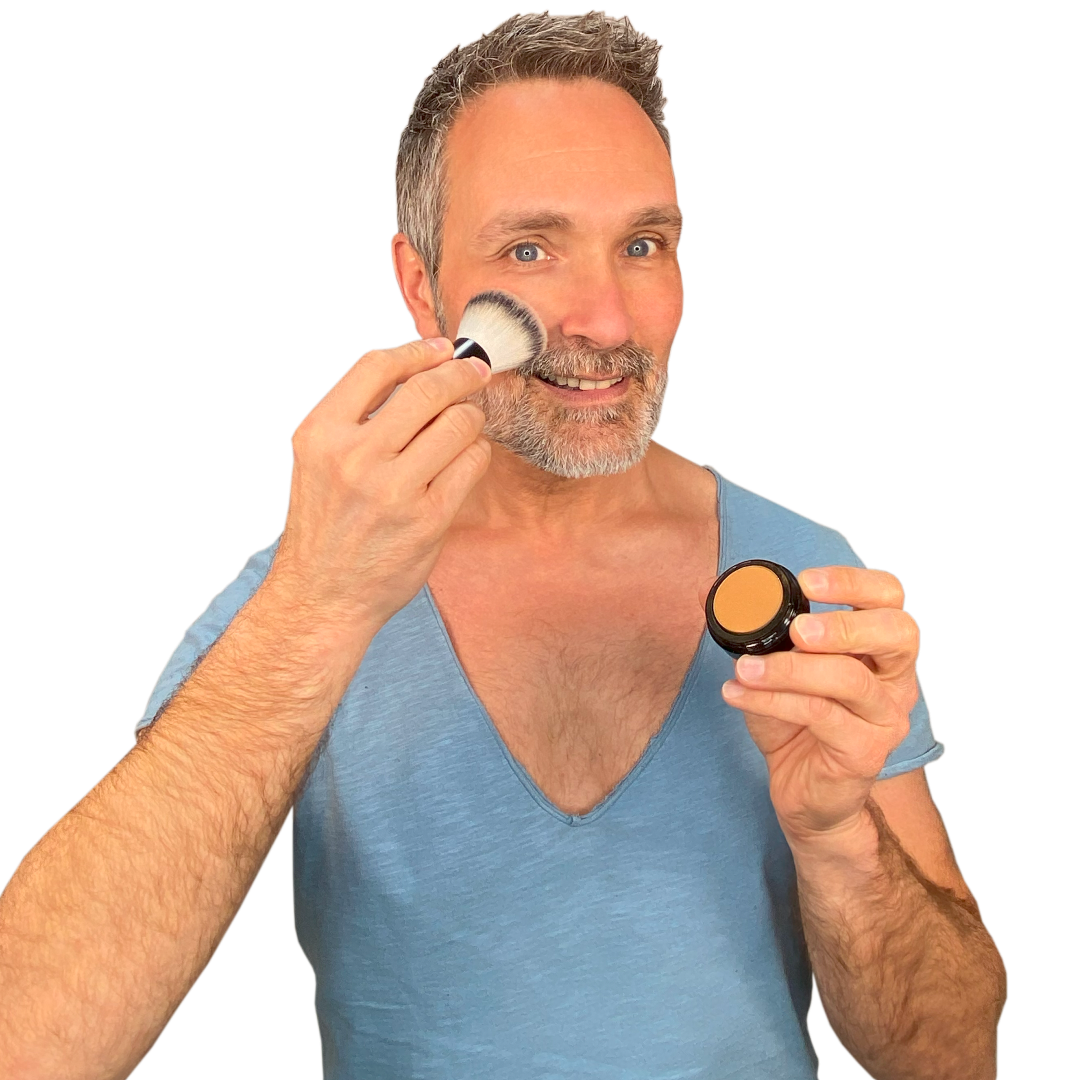 Applicateur KABUKI (blanc) pour correcteurs poudres compactes