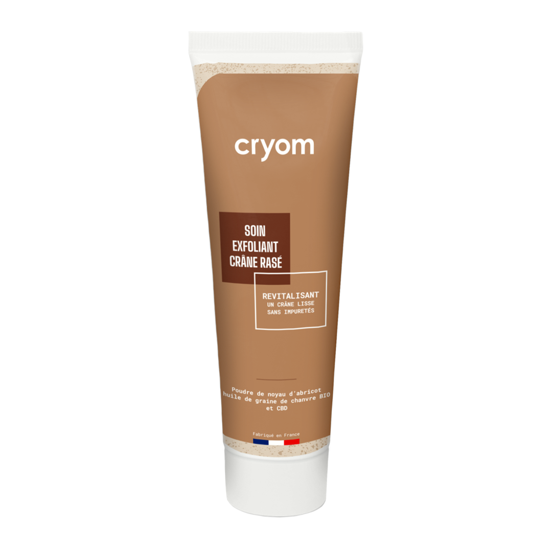 Soin exfoliant pour crâne rasé ou tendu