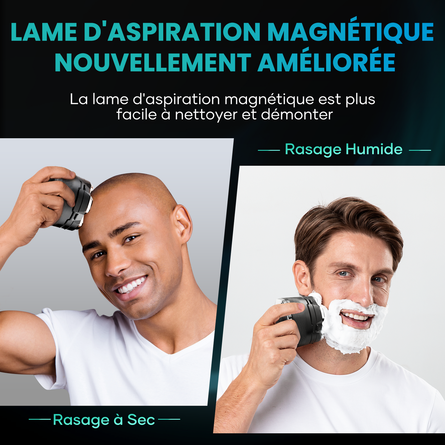 Rasoir électrique 6 têtes pour crâne chauve ou rasé - Sélection CRYOM-KENSEN