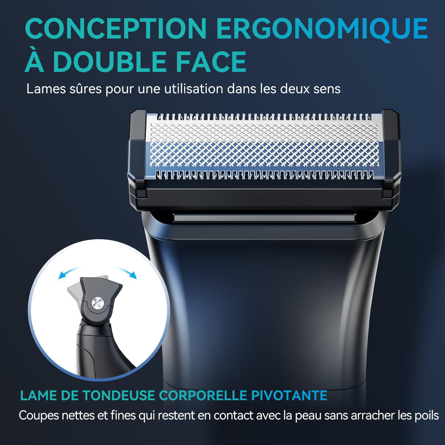 Tondeuse électrique corps, barbe et parties intimes pour Hommes - Sélection CRYOM-KENSEN
