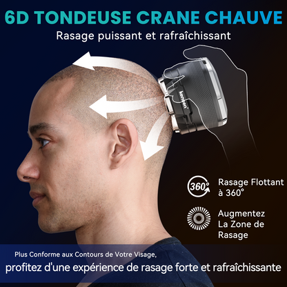 Bloc de rechange 6 têtes pour rasoir électrique pour crâne chauve ou rasé - Sélection CRYOM-KENSEN