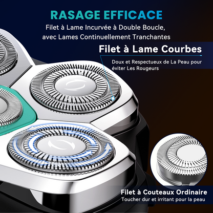 Bloc de rechange 6 têtes pour rasoir électrique pour crâne chauve ou rasé - Sélection CRYOM-KENSEN