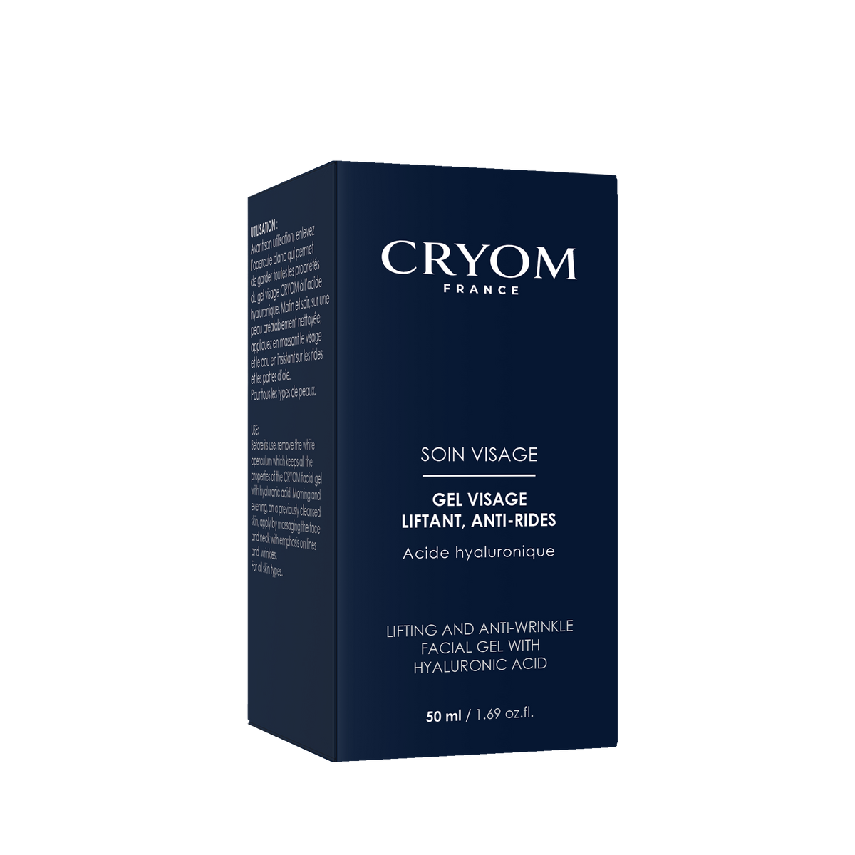 Lifting and anti-wrinkle facial gel with hyaluronic acid