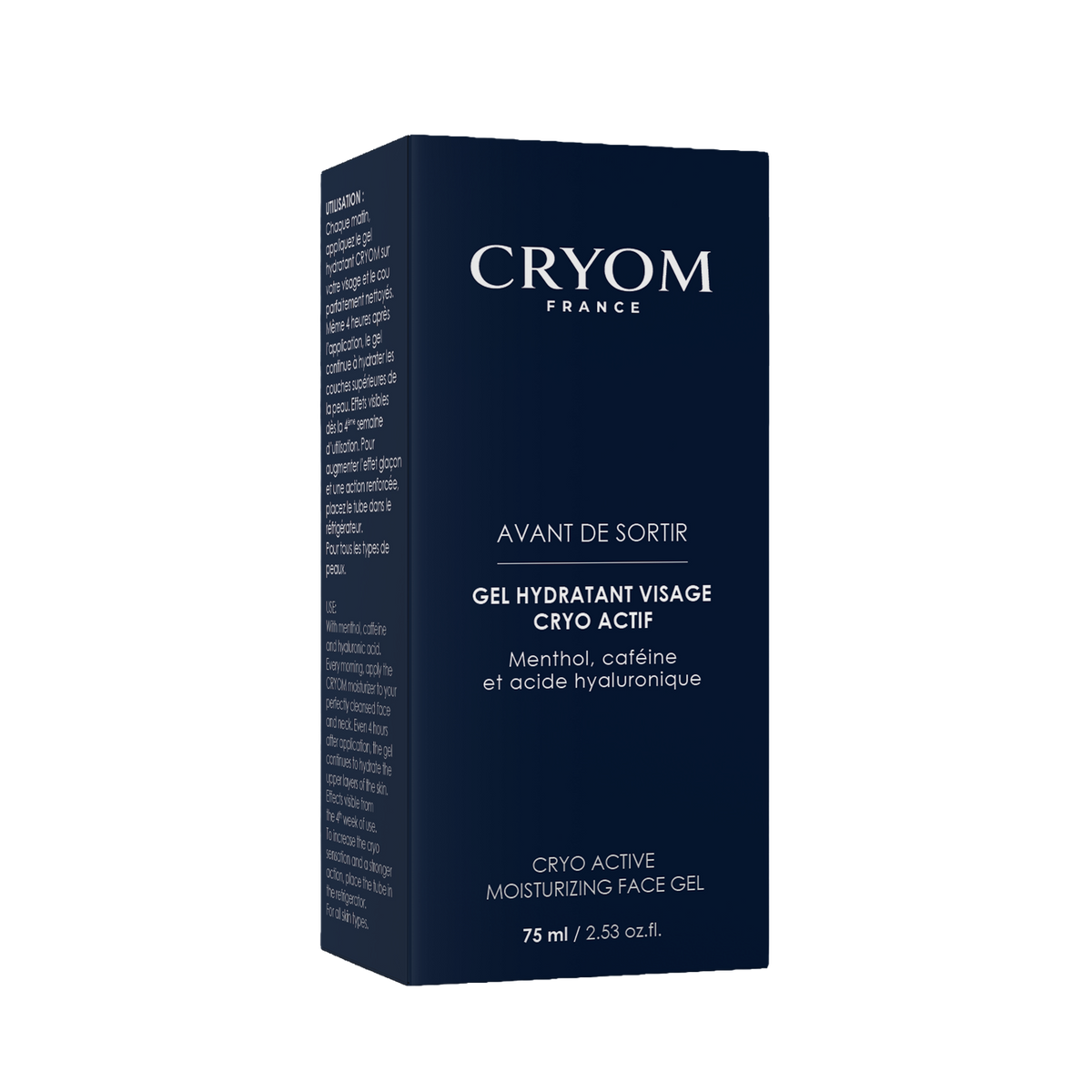 Gel visage homme hydratant et rafraîchissant AVANT DE SORTIR – Hydratation 4h & effet froid immédiat