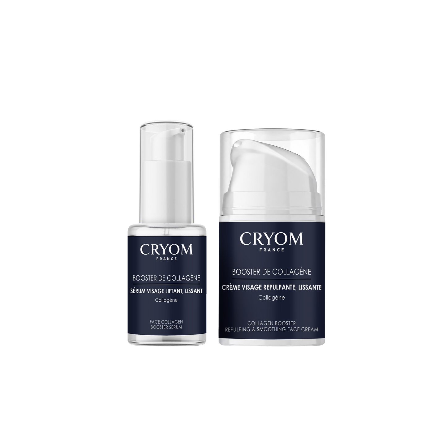 Routine visage homme BOOSTER de Collagène : sérum + crème anti-âge