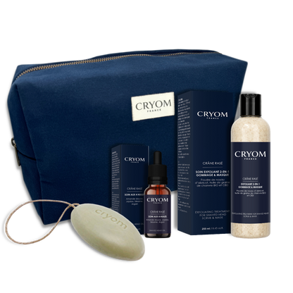 Routine pour crâne rasé ou chauve – Exfoliant, huile, savon & trousse de toilette
