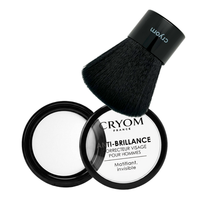 Kit anti-brillance visage : Correcteur anti-brillance + Applicateur Kabuki