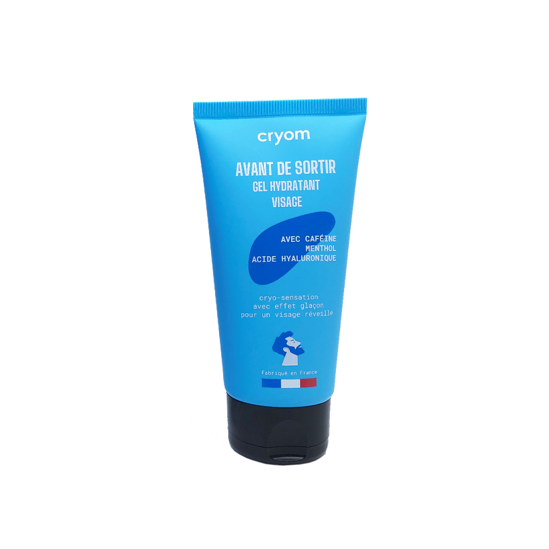 Gel visage homme hydratant et rafraîchissant AVANT DE SORTIR – Hydratation 4h & effet froid immédiat