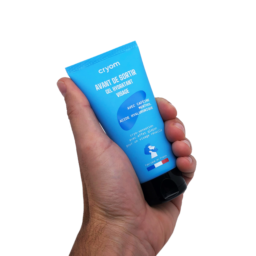 Gel visage homme hydratant et rafraîchissant AVANT DE SORTIR – Hydratation 4h & effet froid immédiat