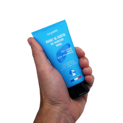 Gel visage homme hydratant et rafraîchissant AVANT DE SORTIR – Hydratation 4h & effet froid immédiat