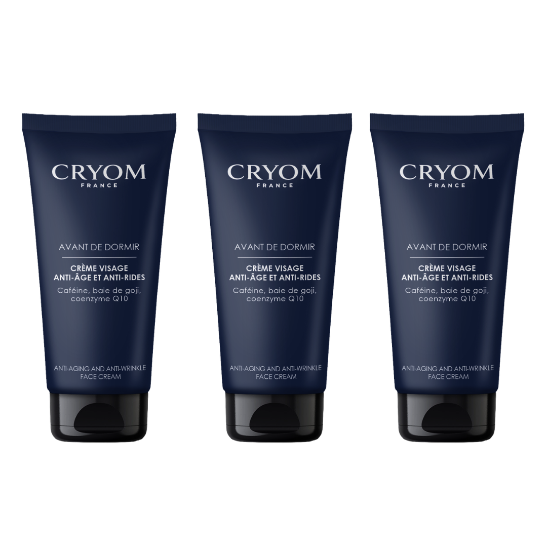 Crème visage anti-âge et anti-rides AVANT DE DORMIR - Lot de 3