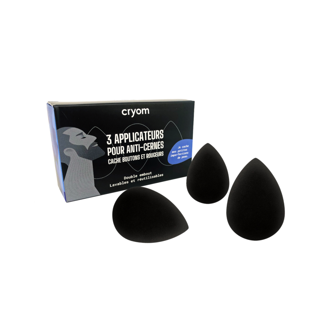 Applicateur mousse pour anti-cernes et cache boutons - lot de 3 - cryom