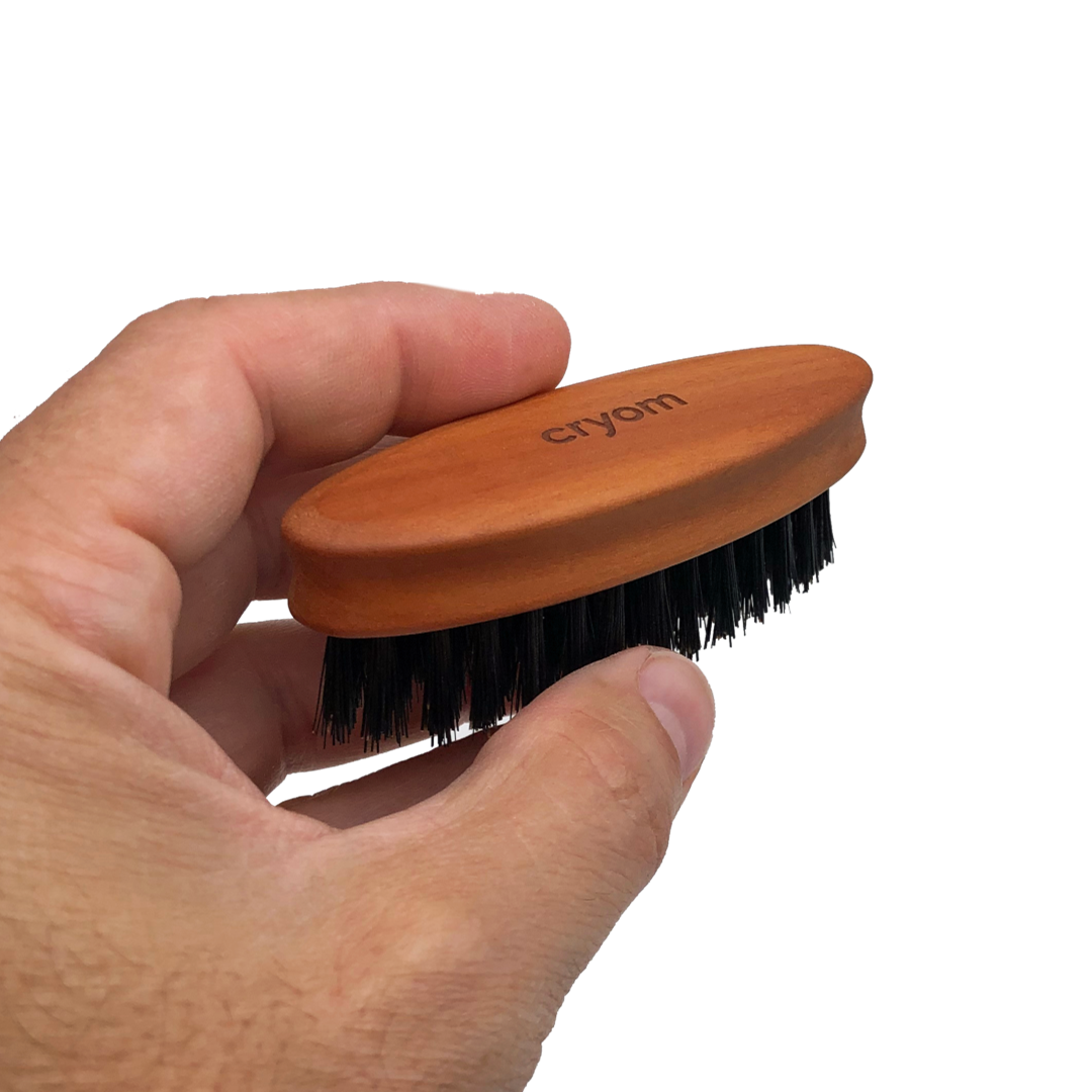 Brosse à barbe de poche, 100% poils de sanglier - cryom