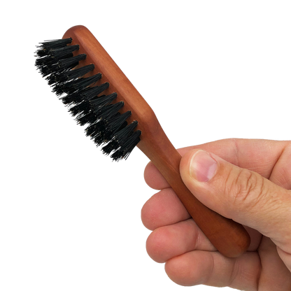 Brosse à barbe de poche, 100% poils de sanglier