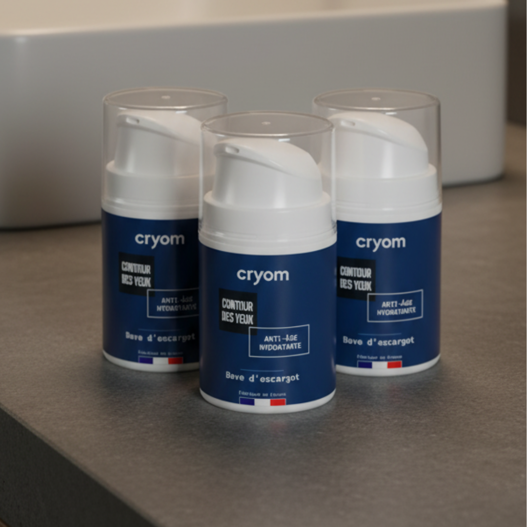 Crème visage à la bave d'escargot, spéciale contour des yeux - Lot de 3