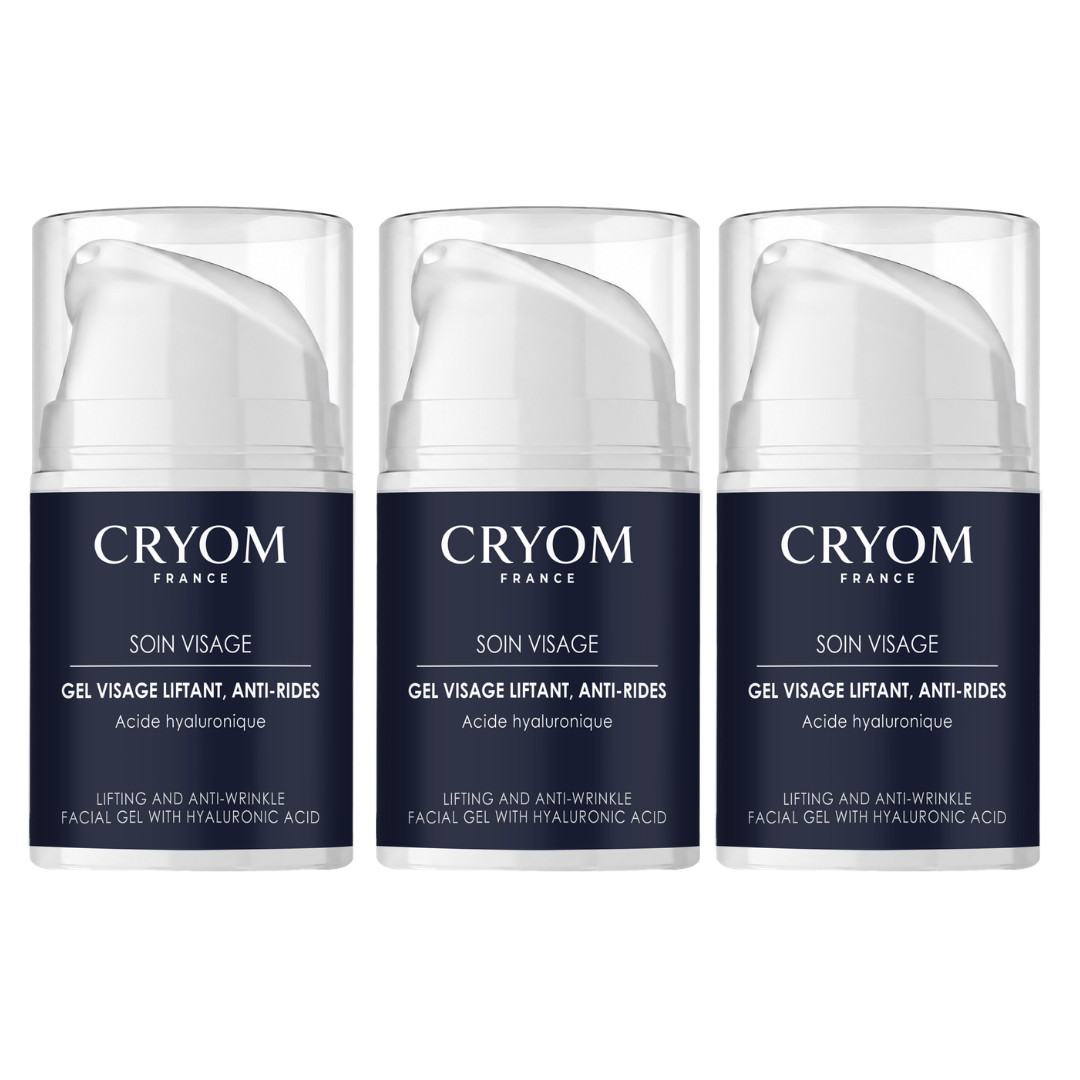 Gel visage liftant et anti-rides à l'acide hyaluronique - Lot de 3