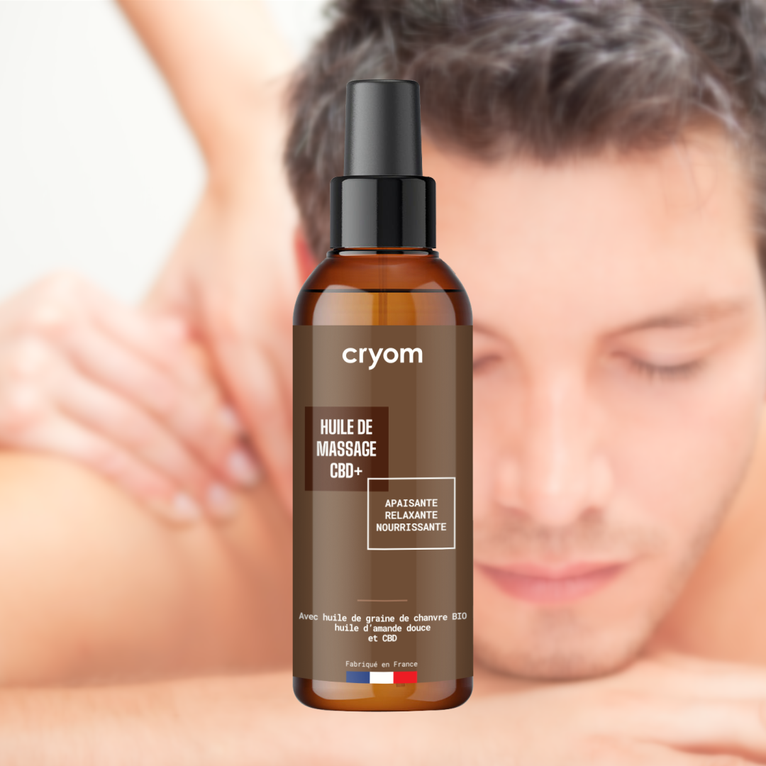 Huile de massage au CBD apaisante, relaxante & nourrissante - cryom