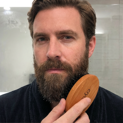 Large beard brush, 100% boar bristle