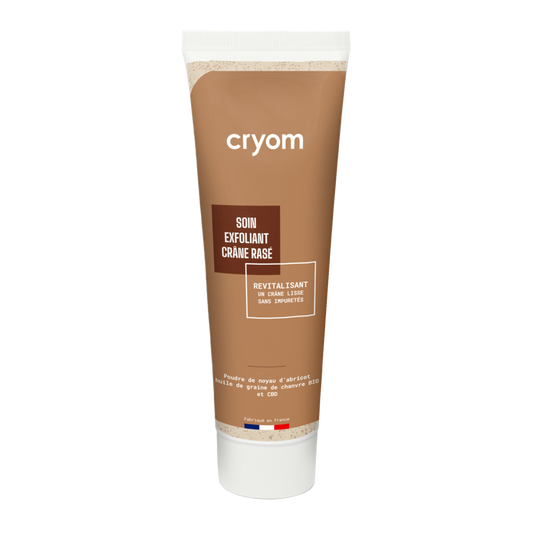 Soin exfoliant pour crâne rasé ou tendu