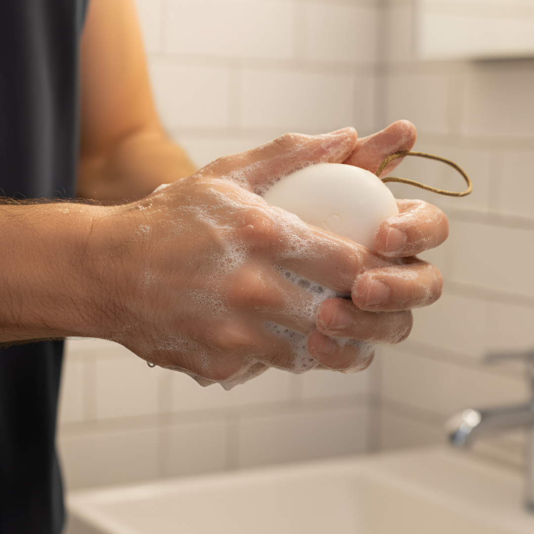 Savon galet à la bave d'escargot