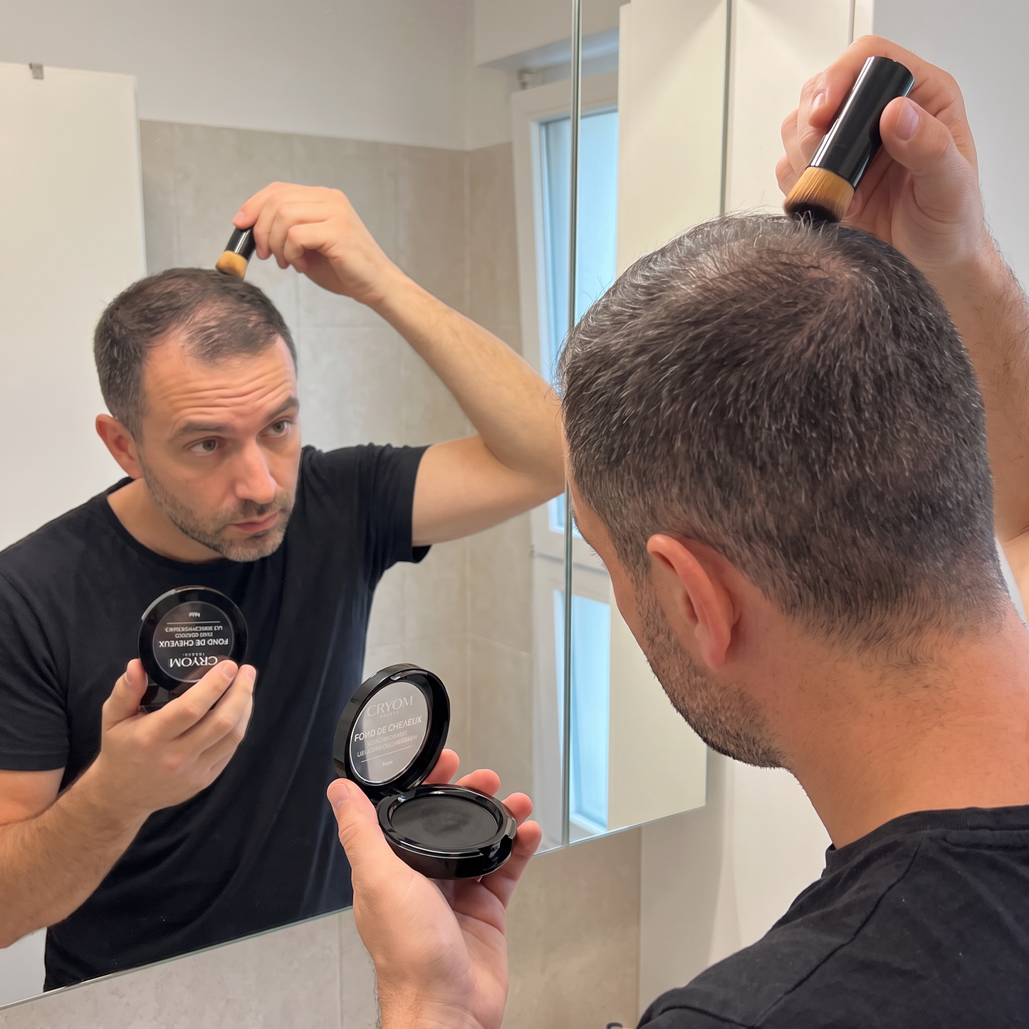 Routine cheveux clairsemés : Fond de Cheveux + Applicateur Kabuki