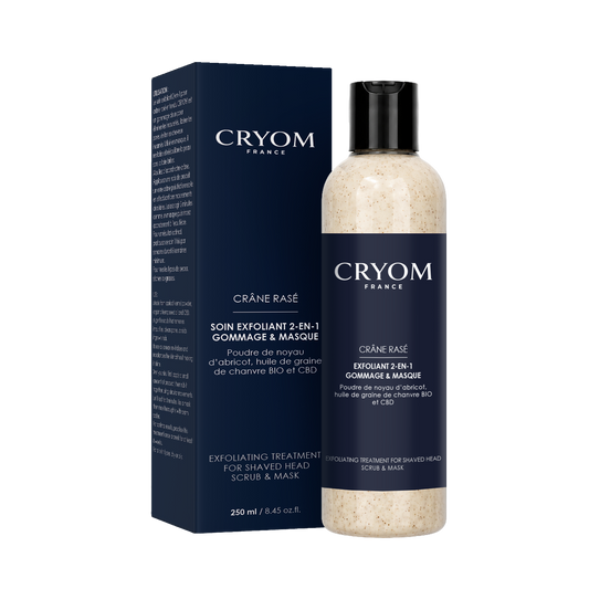 Soin exfoliant pour crâne rasé ou chauve – Gommage et masque 2-en-1