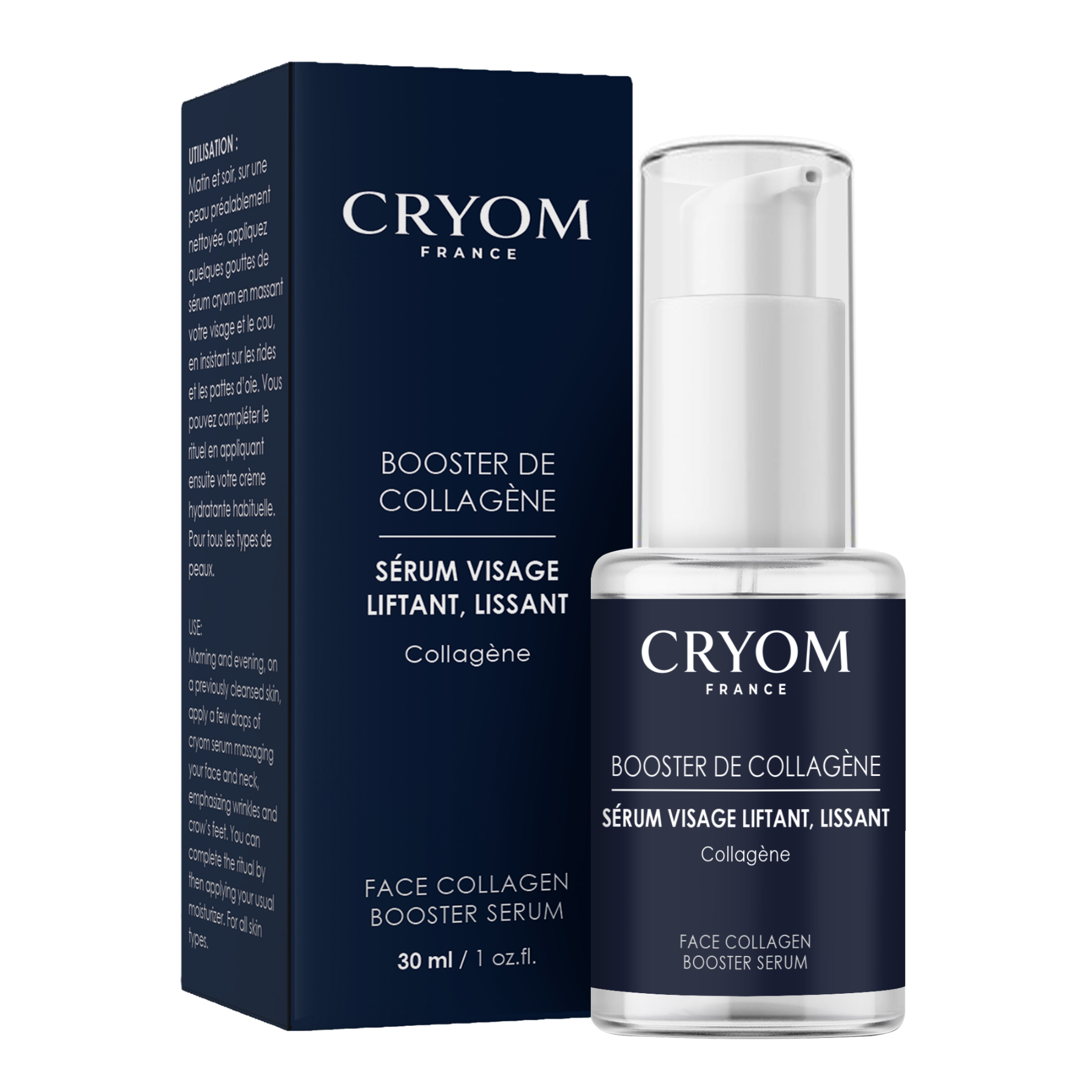 Sérum visage homme anti-âge BOOSTER DE COLLAGÈNE – Liftant et lissant