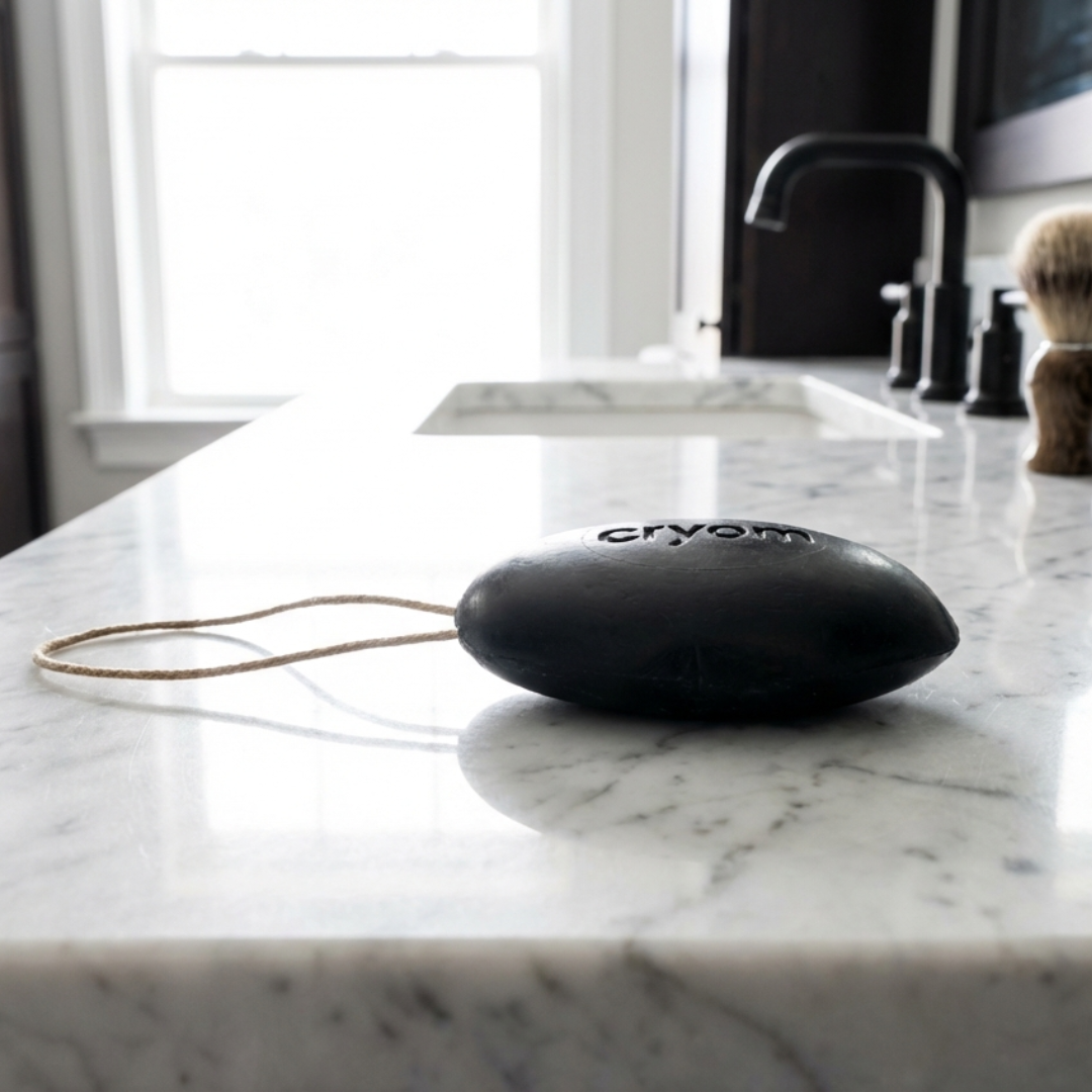 Savon galet au charbon végétal